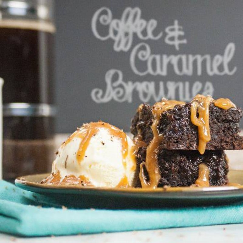 בראוניז קרמל קפה על הגריל