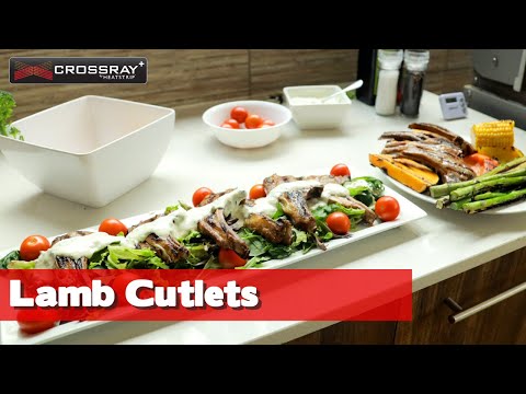 Lamb Cutlets & grilled Veg cooked on the CROSSRAY BBQ