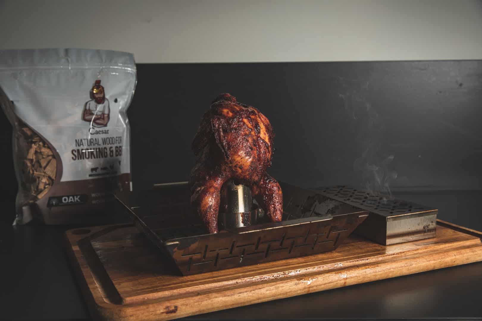 עוף שלם מעושן בגריל!