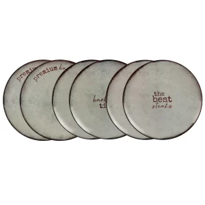 Tramontina - סט צלחות פורצלן 6 חלקים CHURRASCO RUSTIC