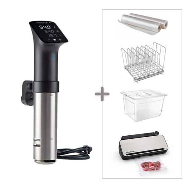 מכשיר סו ויד ANOVA PRECISION COOKER + מערכת STAINLESS SEALER VS3190 + סטנד בישול בואקום + מיכל 11 ליטר + מארז 2 גלילים