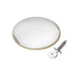 אבן פיצה + מגש נירוסטה וחותכן פיצה CAESAR