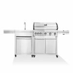 גריל גז ELITE GTI5 נירוסטה עם כירת צד בשילוב כיור - תצוגה באר שבע