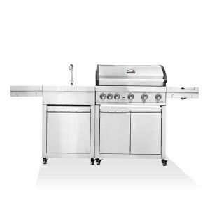 גריל גז ELITE GTI5 נירוסטה עם כירת צד בשילוב כיור - תצוגה באר שבע