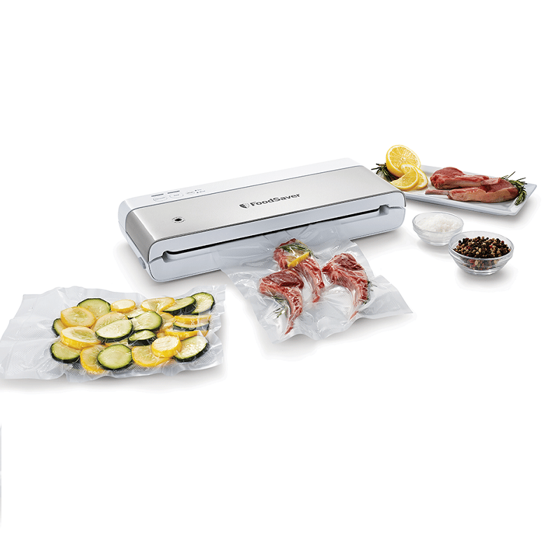 VS1500-foodsaver-white-ss-with-food-group-angle-lifestyle-1