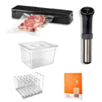באנדל נובמבר 01 - Anova Precision Cooker 3.0 + מכשיר וואקום ANOVA SEALER + מיכל 11 ליטר + מכסה + מארז שקיות + מעמד נתחים קטן