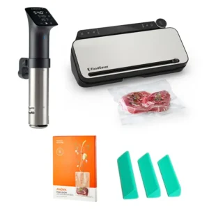 באנדל נובמבר 02 - מכשיר סו ויד ANOVA PRO + מכשיר וואקום VS3190 FoodSaver  + מארז שקיות + סט 3 משקולות + 2 ראבים