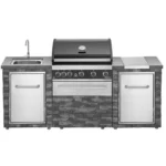 מטבח חוץ סטון איילנד בשילוב גריל גז GT5 - Grandpro BI