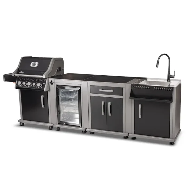 גריל גז רוג 425 עם כירה - NAPOLEON Rouge + יחידת מקרר + יחידות כיור + יחידת אחסון